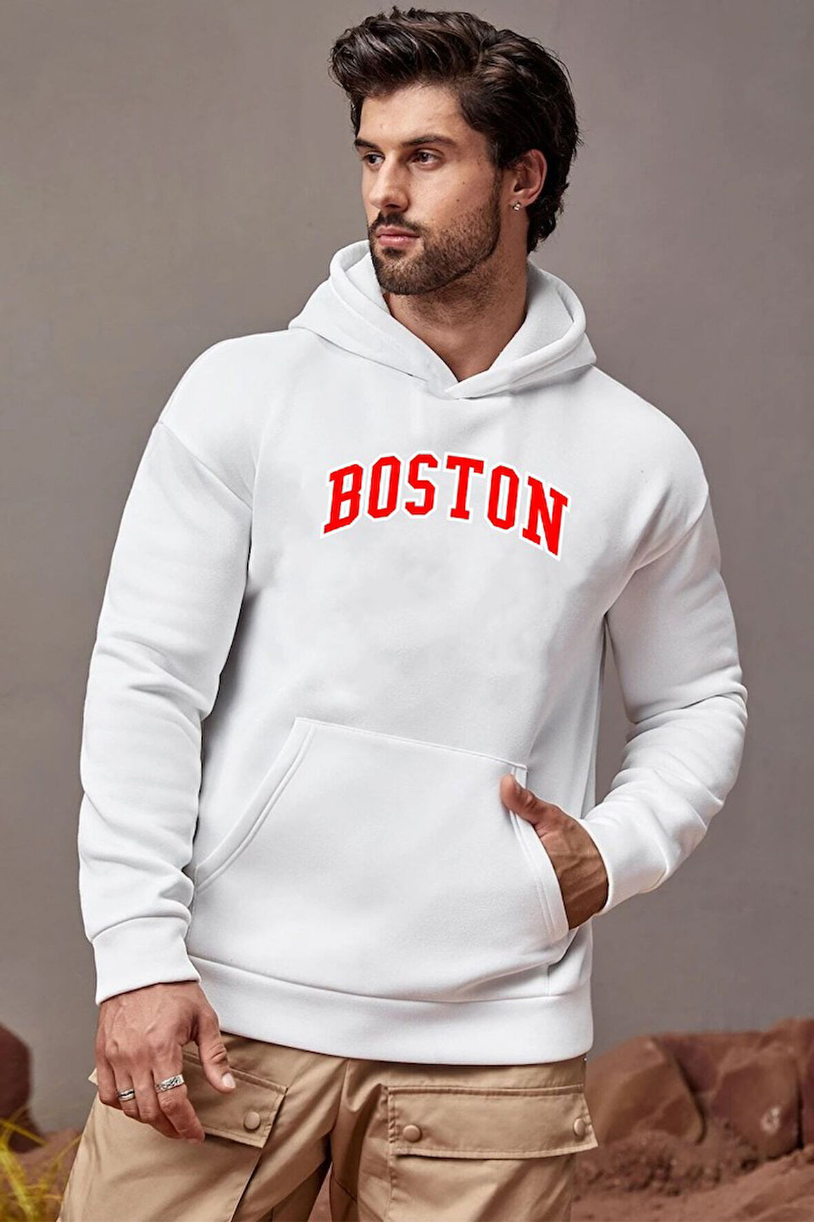 Uyguntarz Unisex Boston Baskılı Sweatshirt