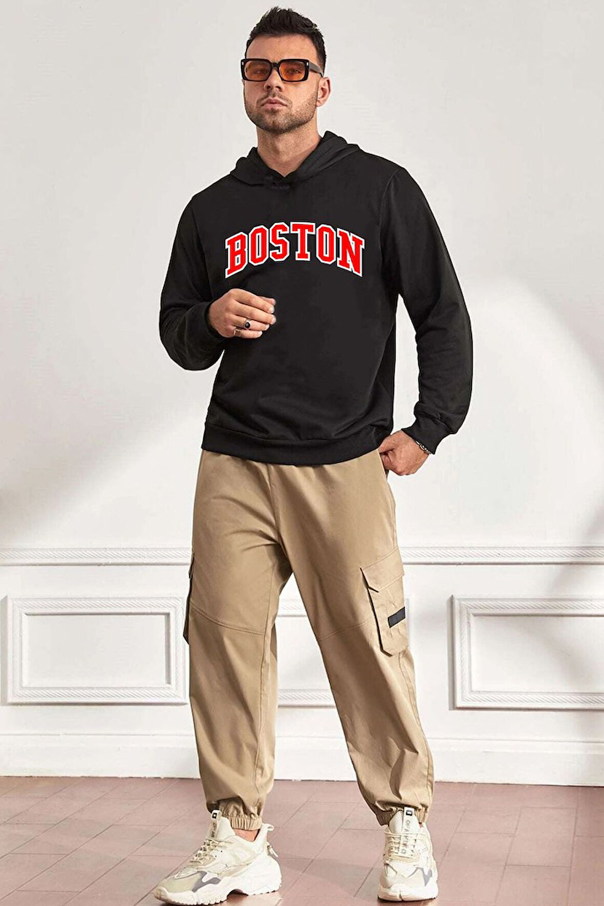 Uyguntarz Unisex Boston Baskılı Sweatshirt