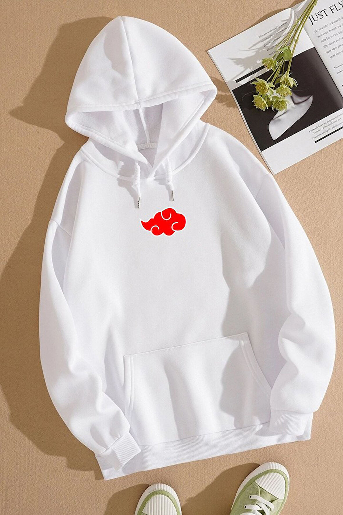 Uyguntarz Unisex Ninja Akatsuki Sırt Baskılı Sweatshirt