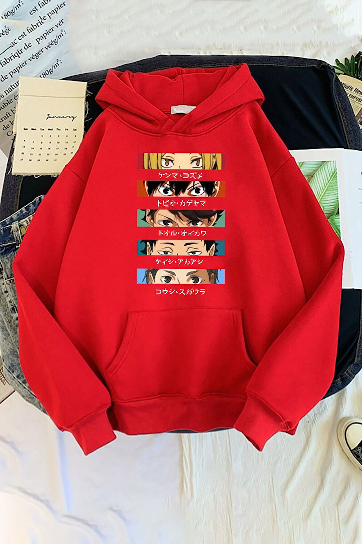 Uyguntarz Unisex Cosplay Haikyuu Baskılı Sweatshirt