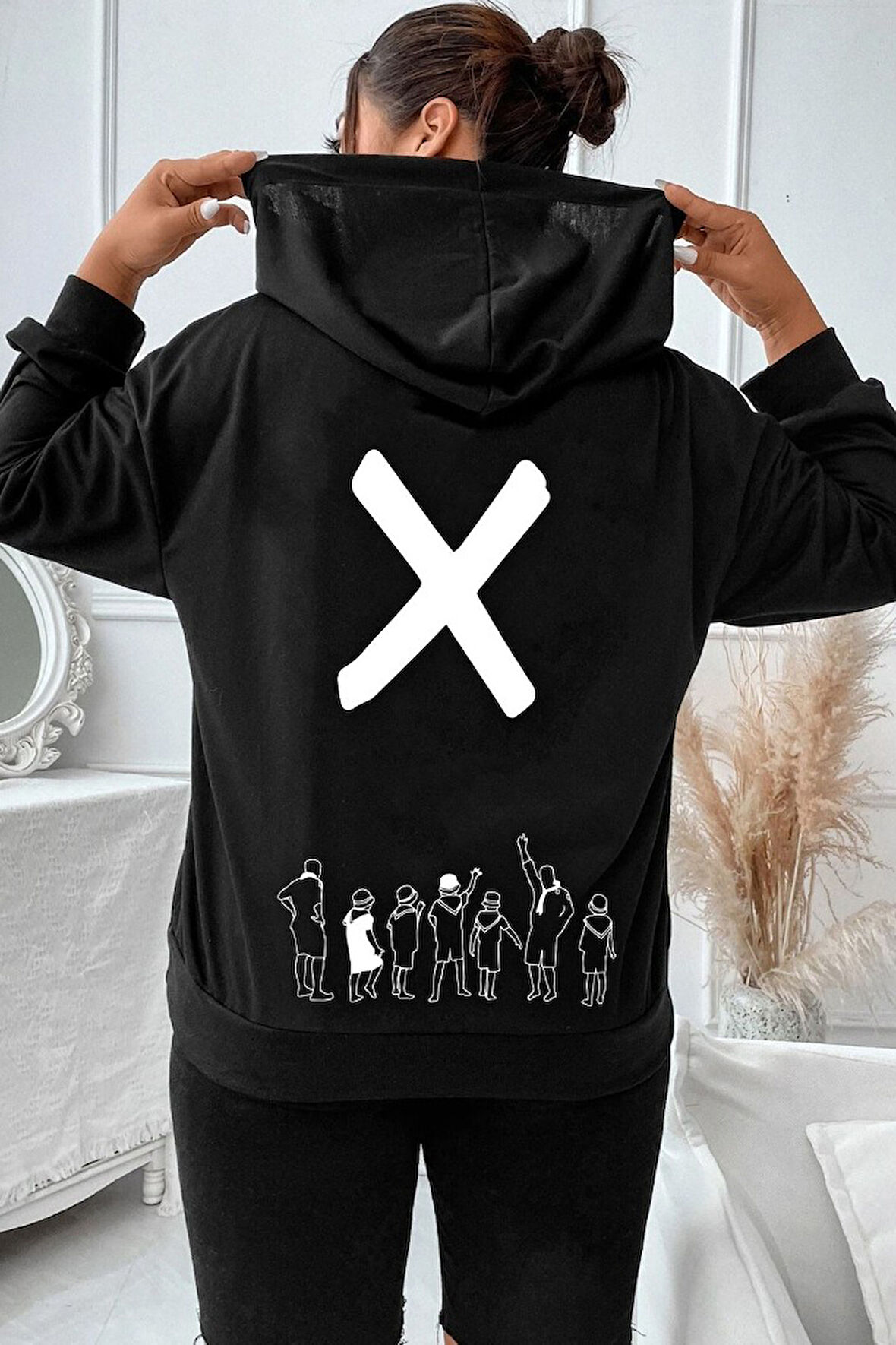 Uyguntarz Unisex Design X Baskılı Sweatshirt