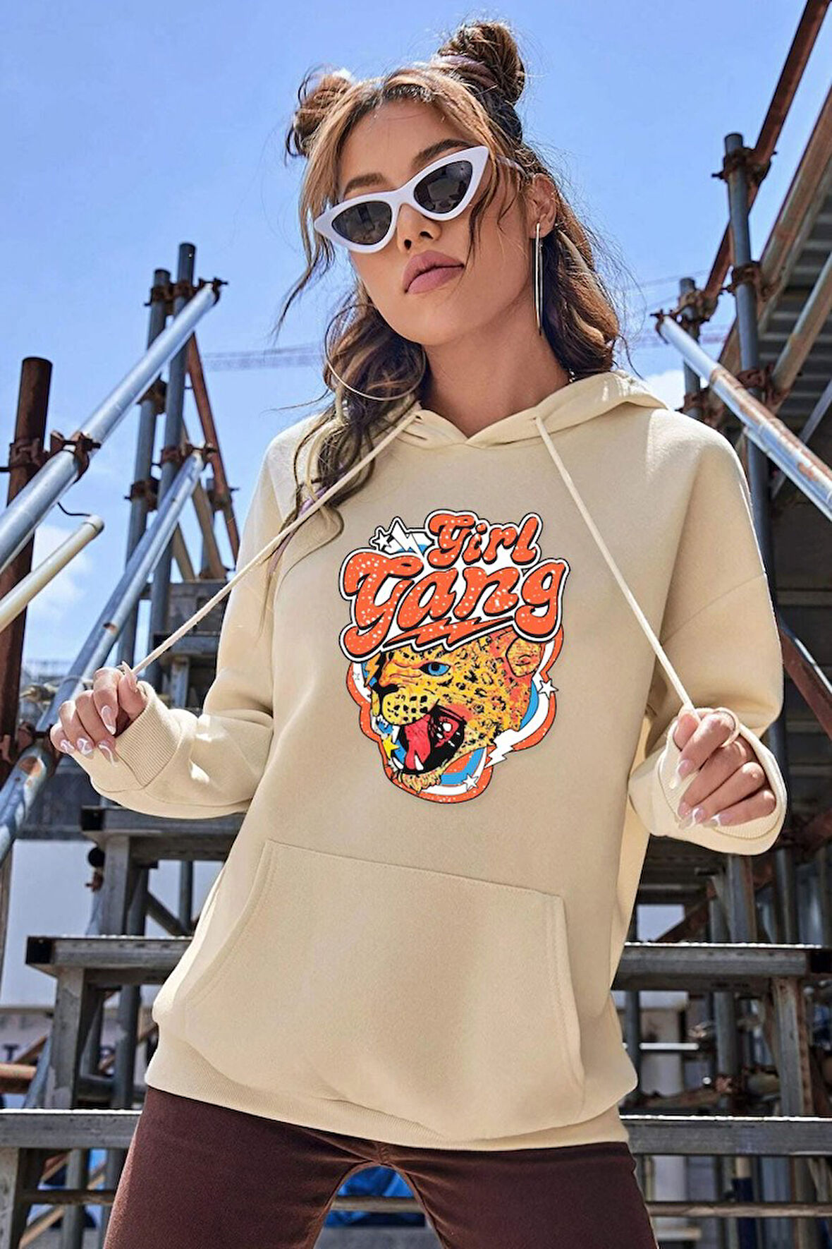 Unisex Gril Gang Baskılı Sweatshirt