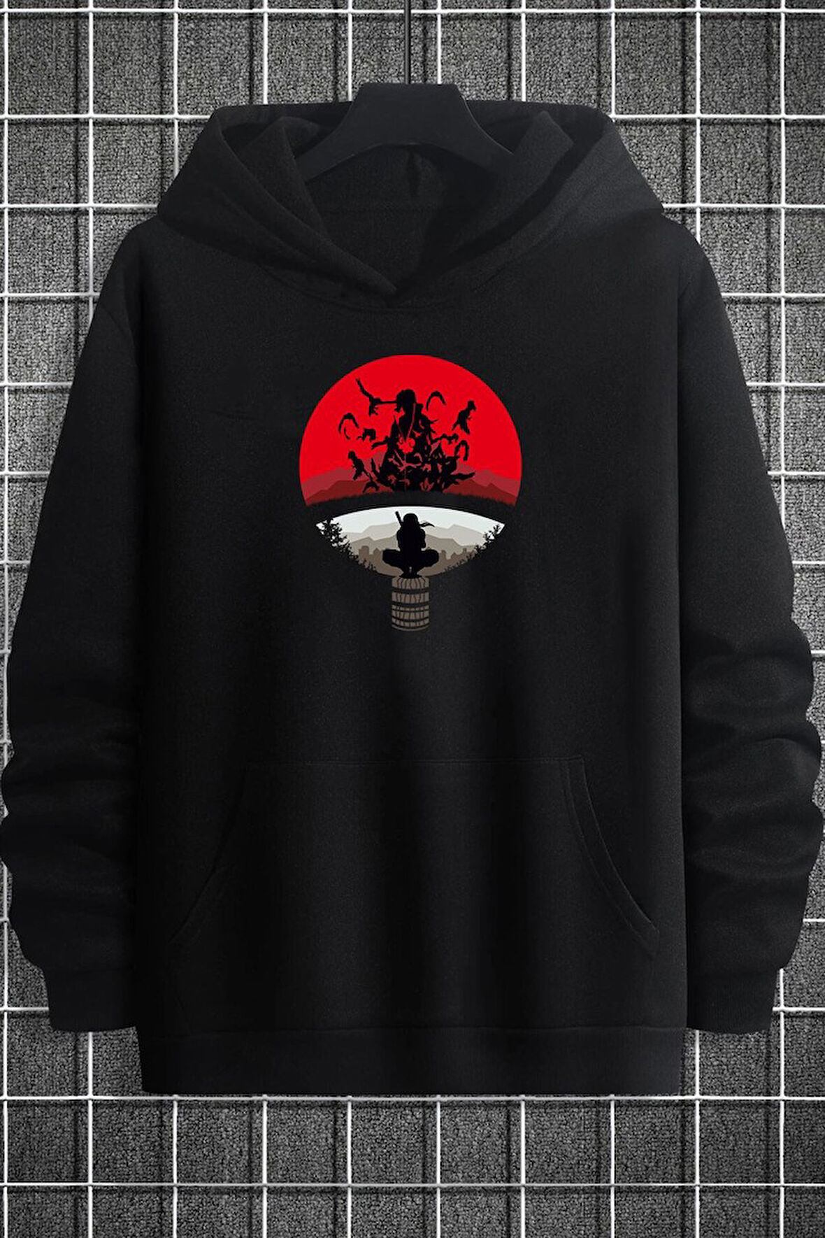 Unisex Itachi Uchiha Baskılı Sweatshirt