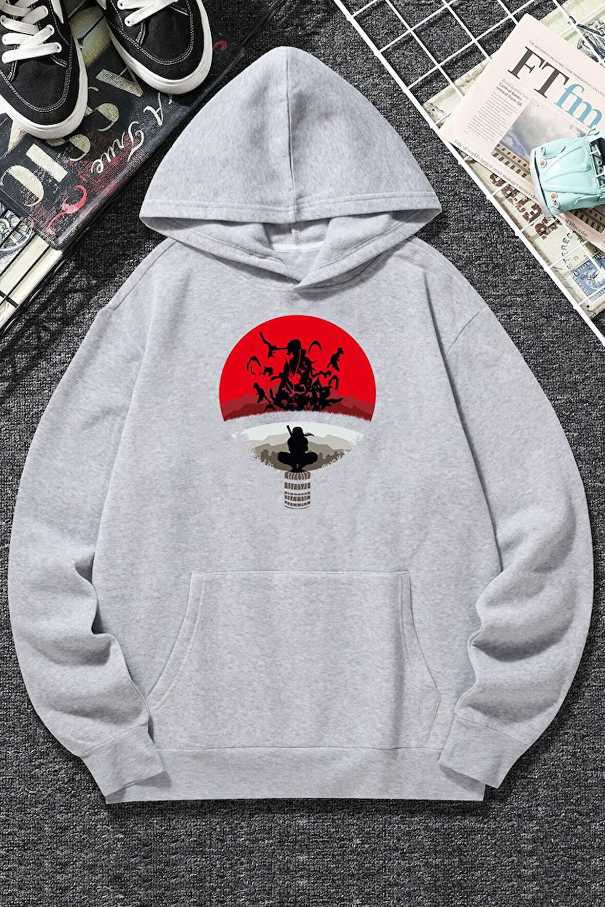 Uyguntarz Unisex Itachi Uchiha Baskılı Sweatshirt