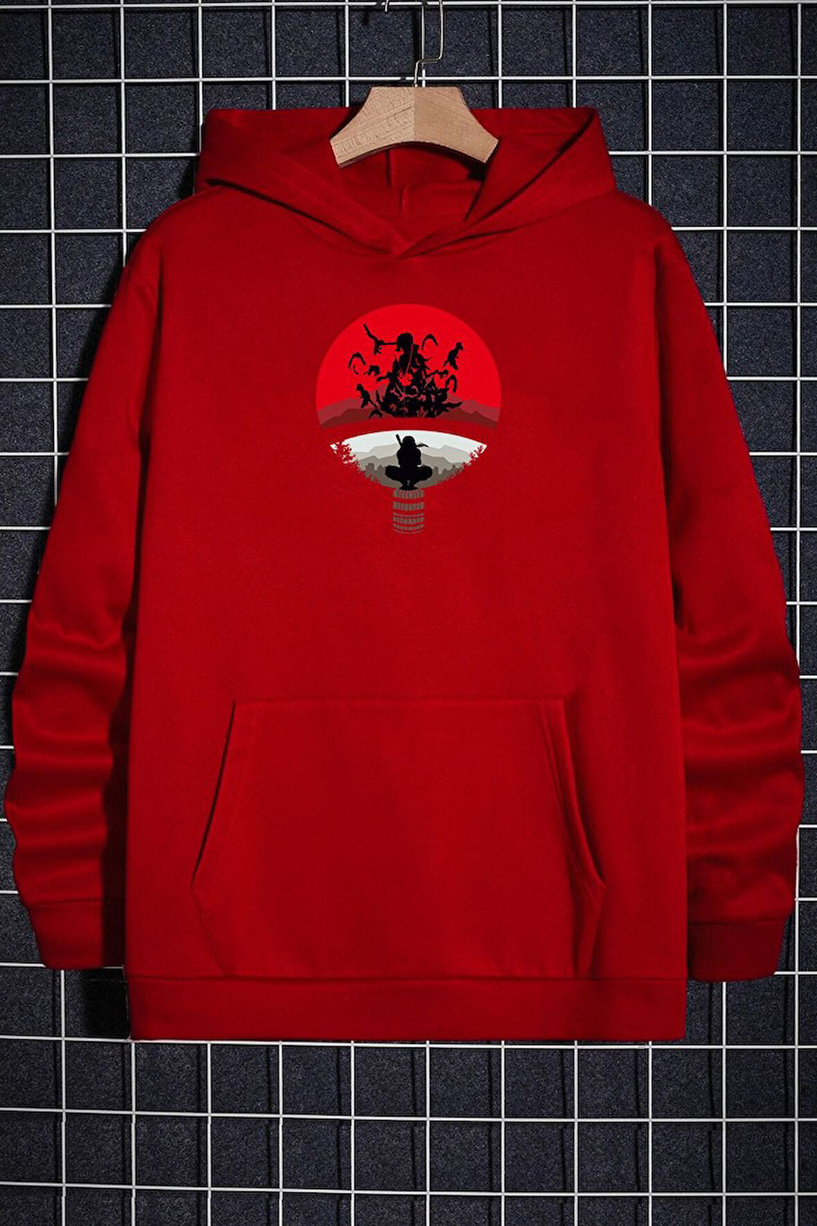 Uyguntarz Unisex Itachi Uchiha Baskılı Sweatshirt