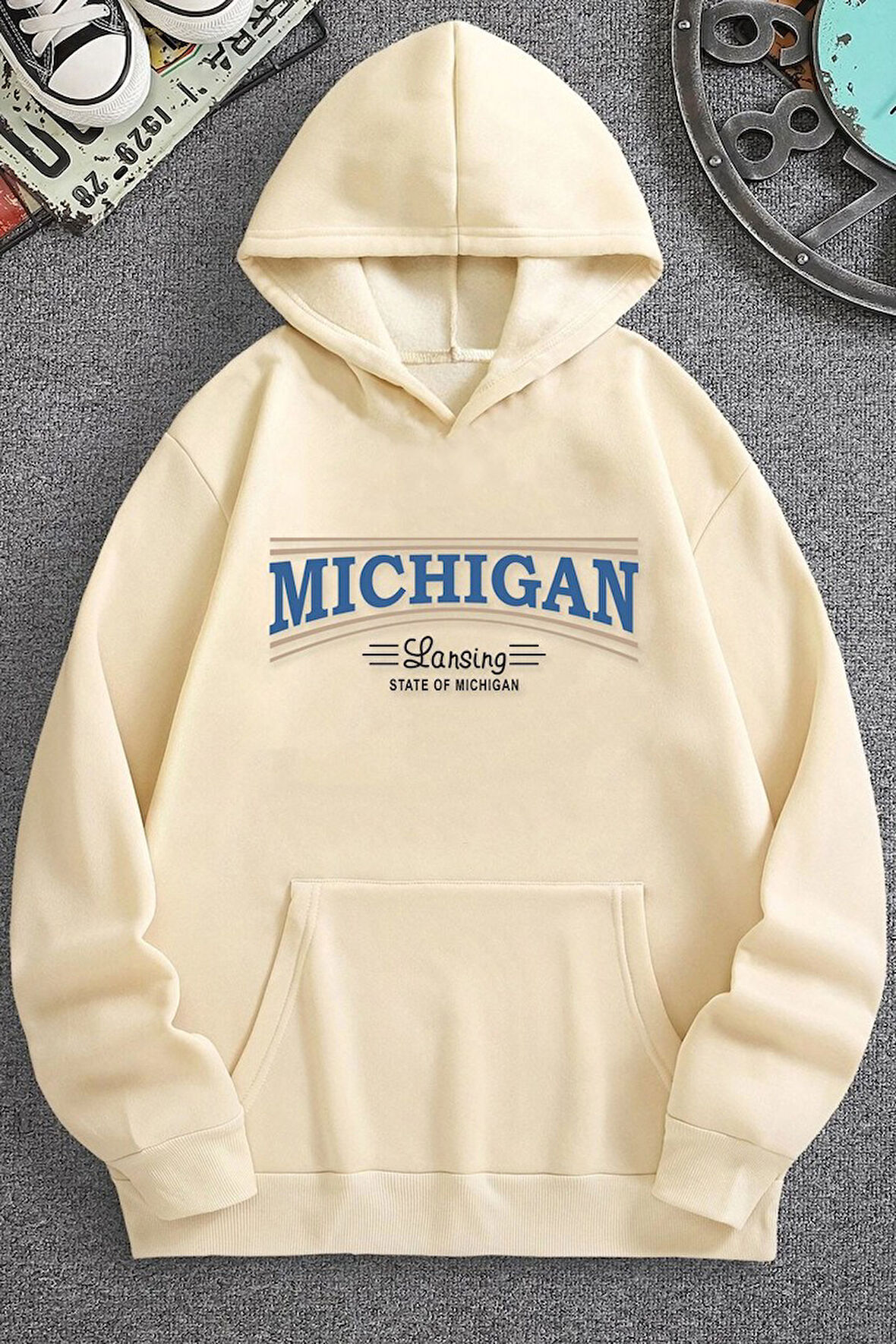 Uyguntarz Unisex Michigan Tasarım Sweatshirt