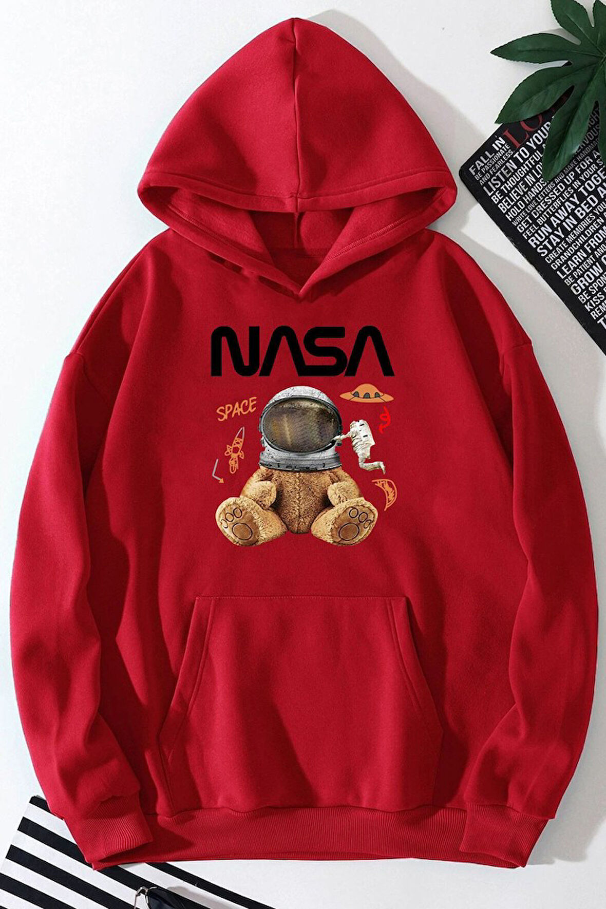 Uyguntarz Unisex Nasa Bear Baskılı Sweatshirt
