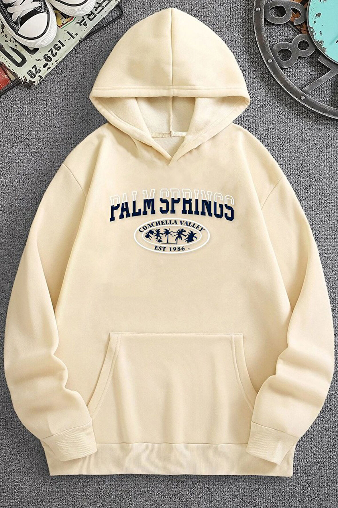 Uyguntarz Unisex Palm Springs Baskılı Sweatshirt