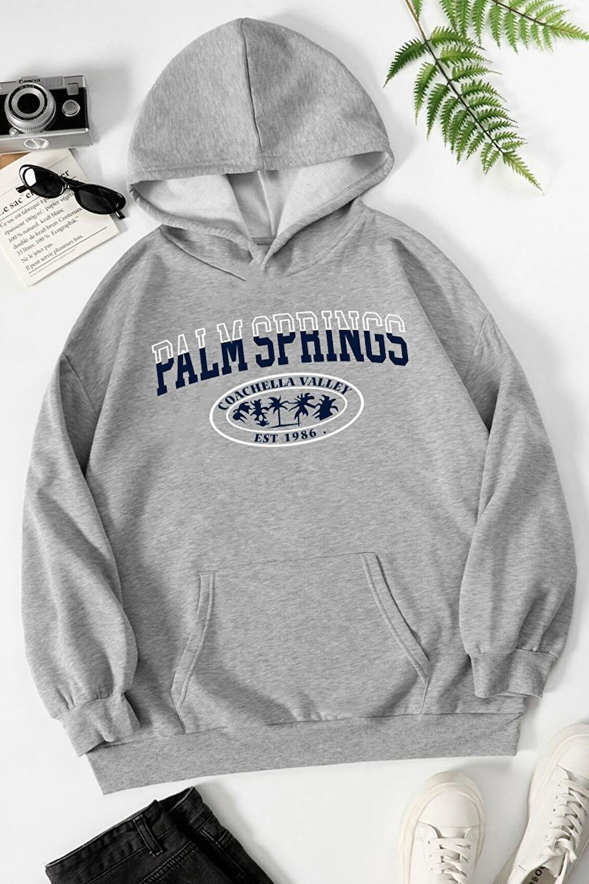 Uyguntarz Unisex Palm Springs Baskılı Sweatshirt