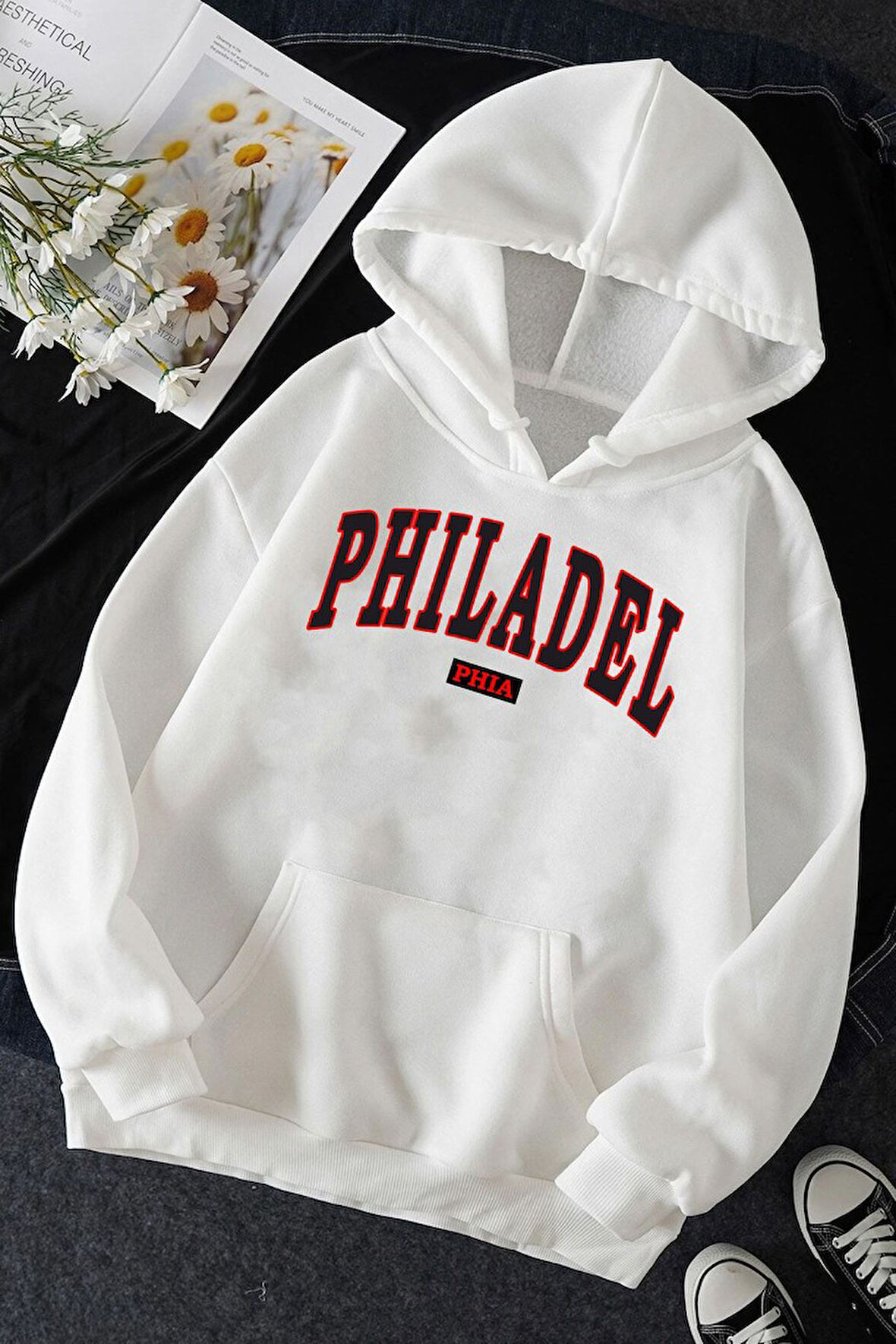 Unisex Philadelphia Baskılı Sweatshirt