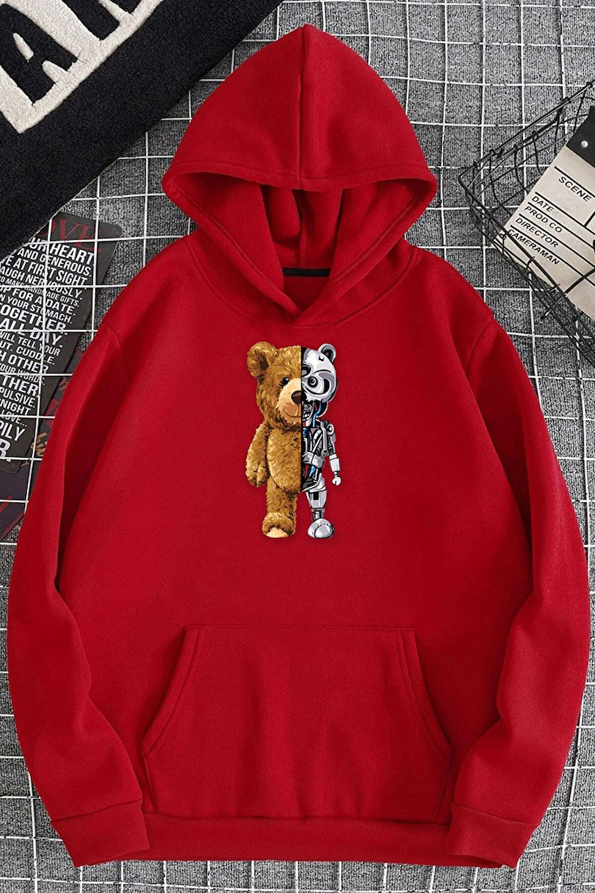 Uyguntarz Unisex Boys Bear Baskılı Sweatshirt