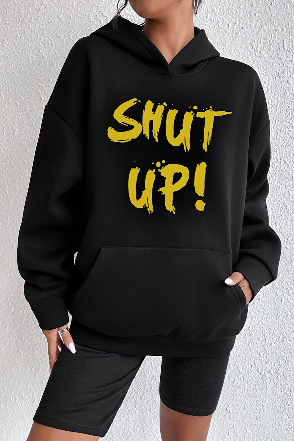 Uyguntarz Unisex Shut Up Baskılı Sweatshirt