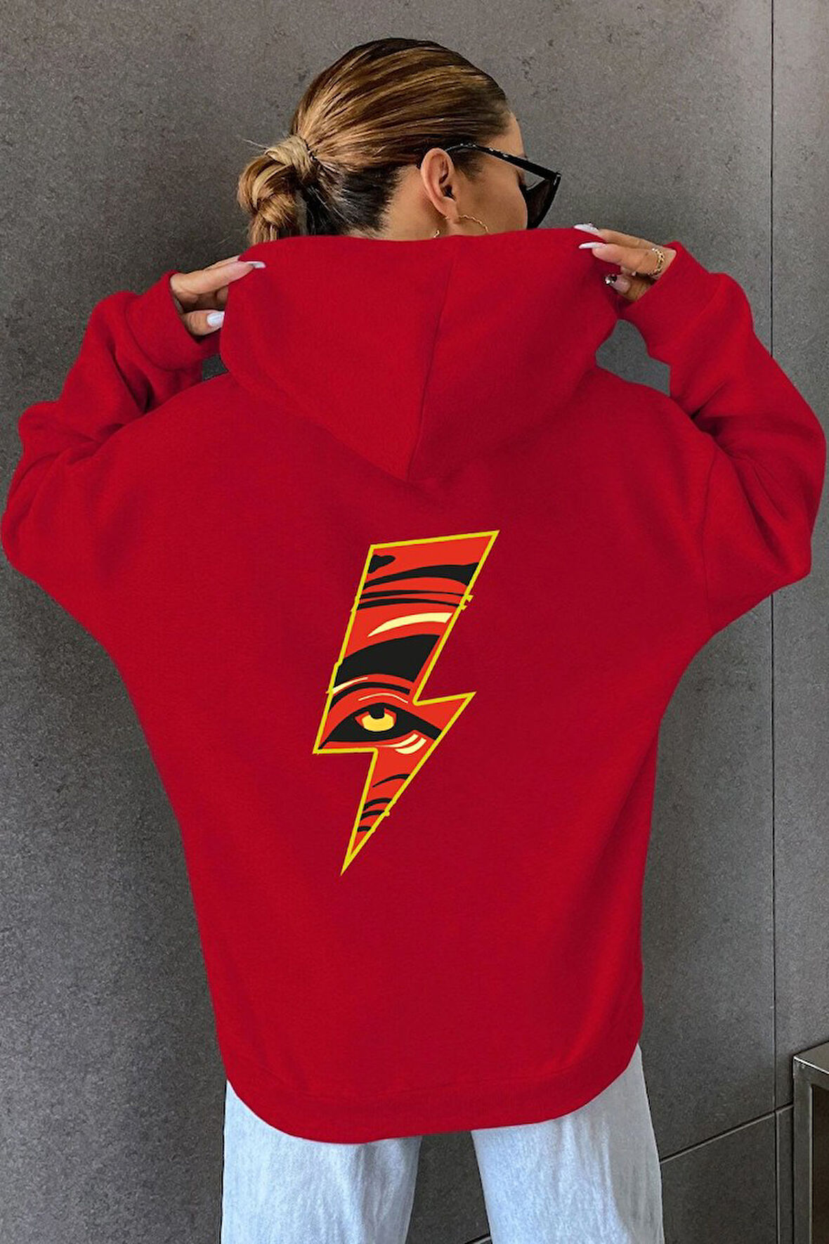 Uyguntarz Unisex Yıldırım Baskılı Sweatshirt