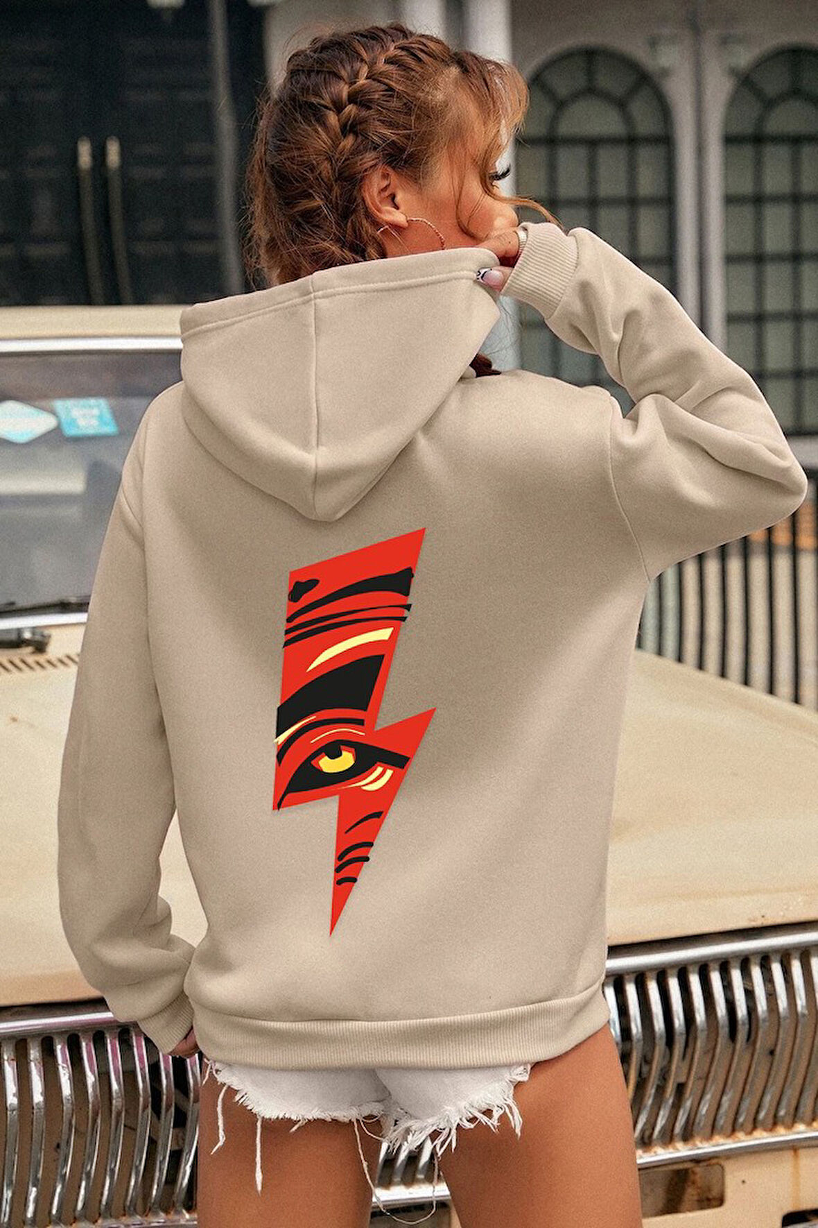 Uyguntarz Unisex Yıldırım Baskılı Sweatshirt