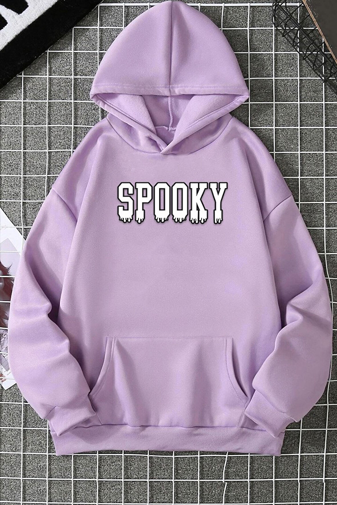 Unisex Spooky Baskılı Sweatshirt