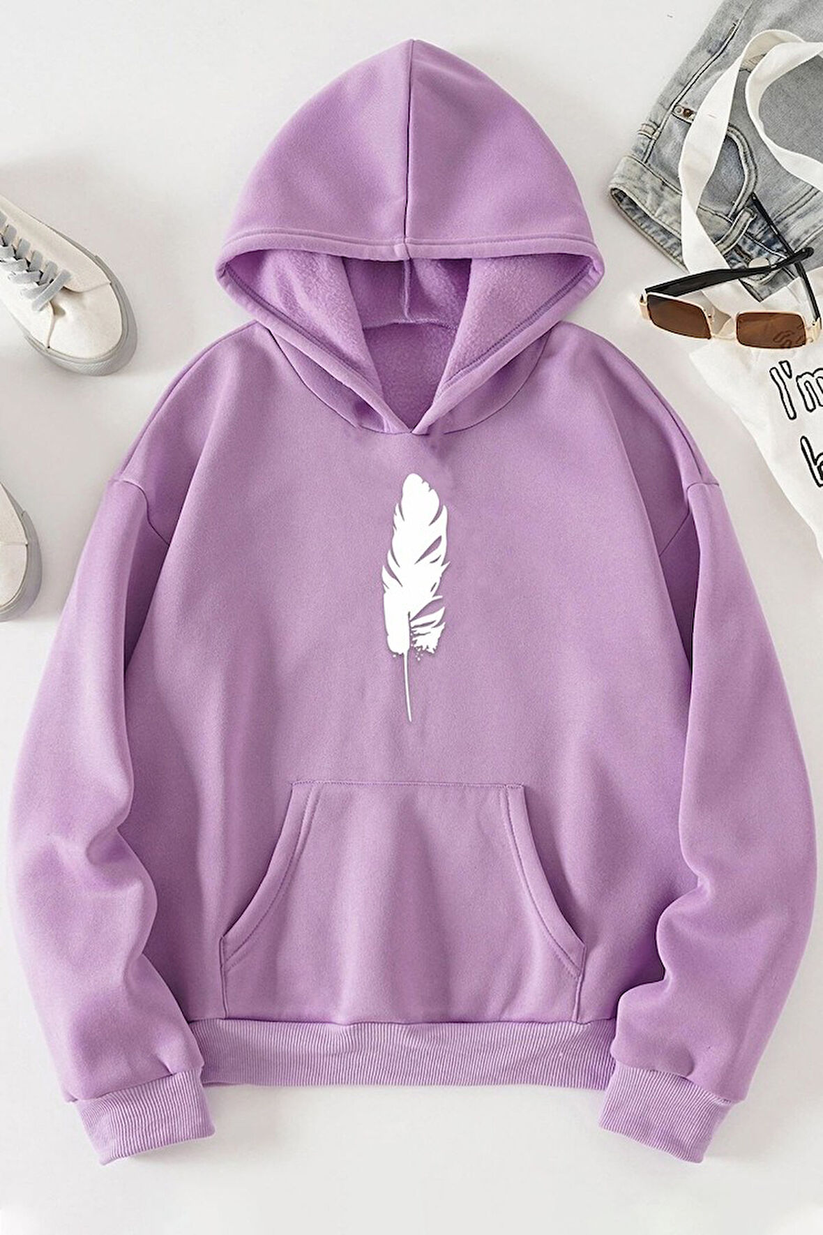 Uyguntarz Unisex Tüy Baskılı Sweatshirt