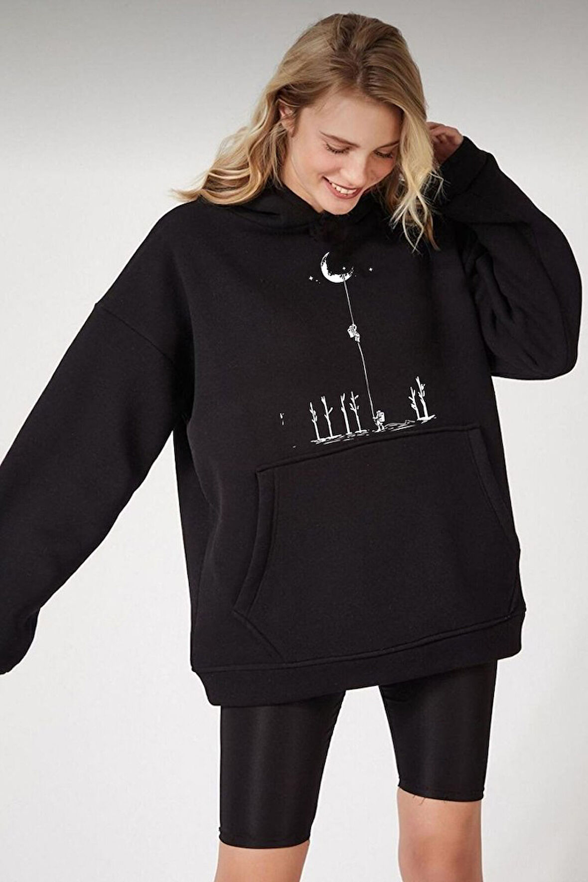 Uyguntarz Unisex Uzay Temalı Sweatshirt