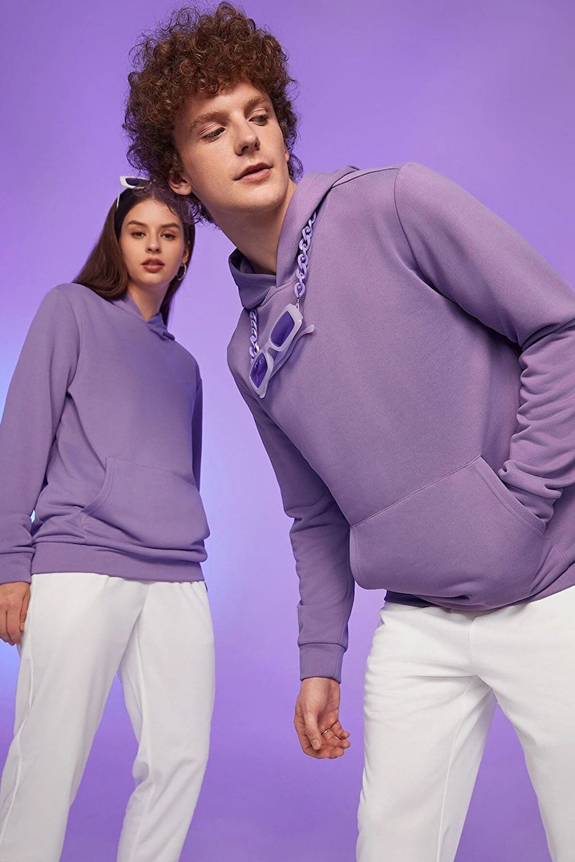 Uyguntarz Unisex Pamuk Şardonlu Kapüşonlu Sweatshirt