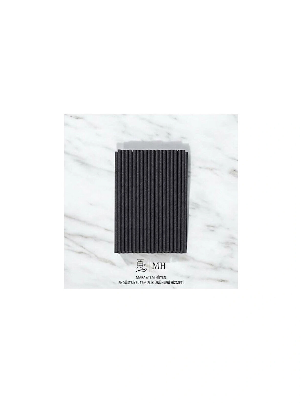 Siyah Kağıt Pipet 6mm x 19,7cm (100 Adet)