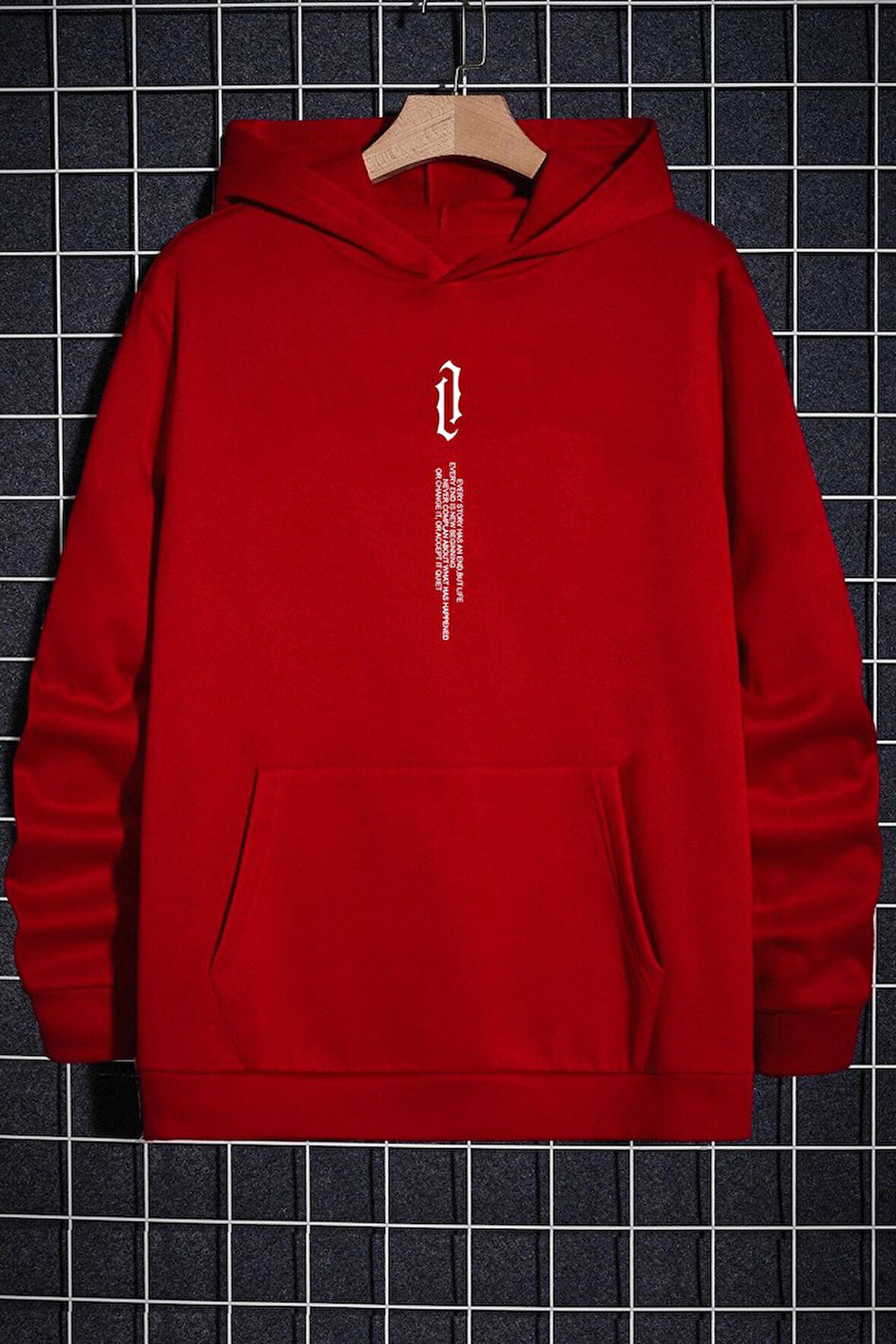 Uyguntarz Erkek Aleman Rapero Baskılı Oversize Sweatshirt