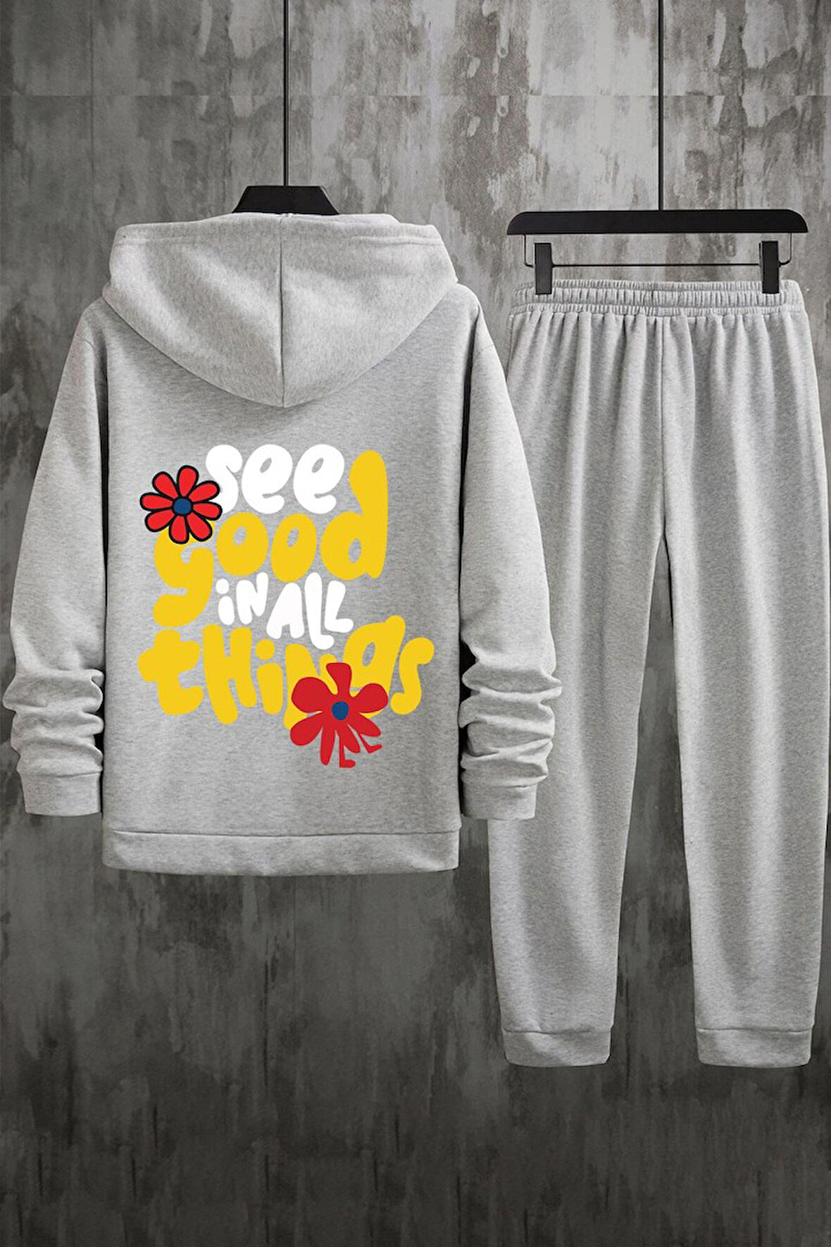 Uyguntarz Unisex Good things Baskılı Eşofman Takımı