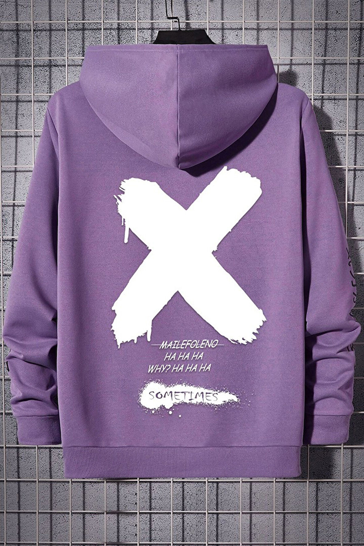 Uyguntarz Unisex Sometimes X Baskılı Sweatshirt