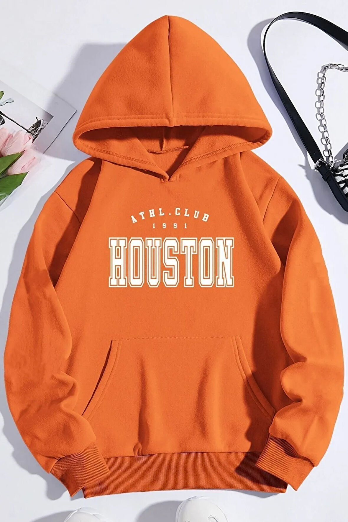 Unisex Houston Baskılı Sweatshirt