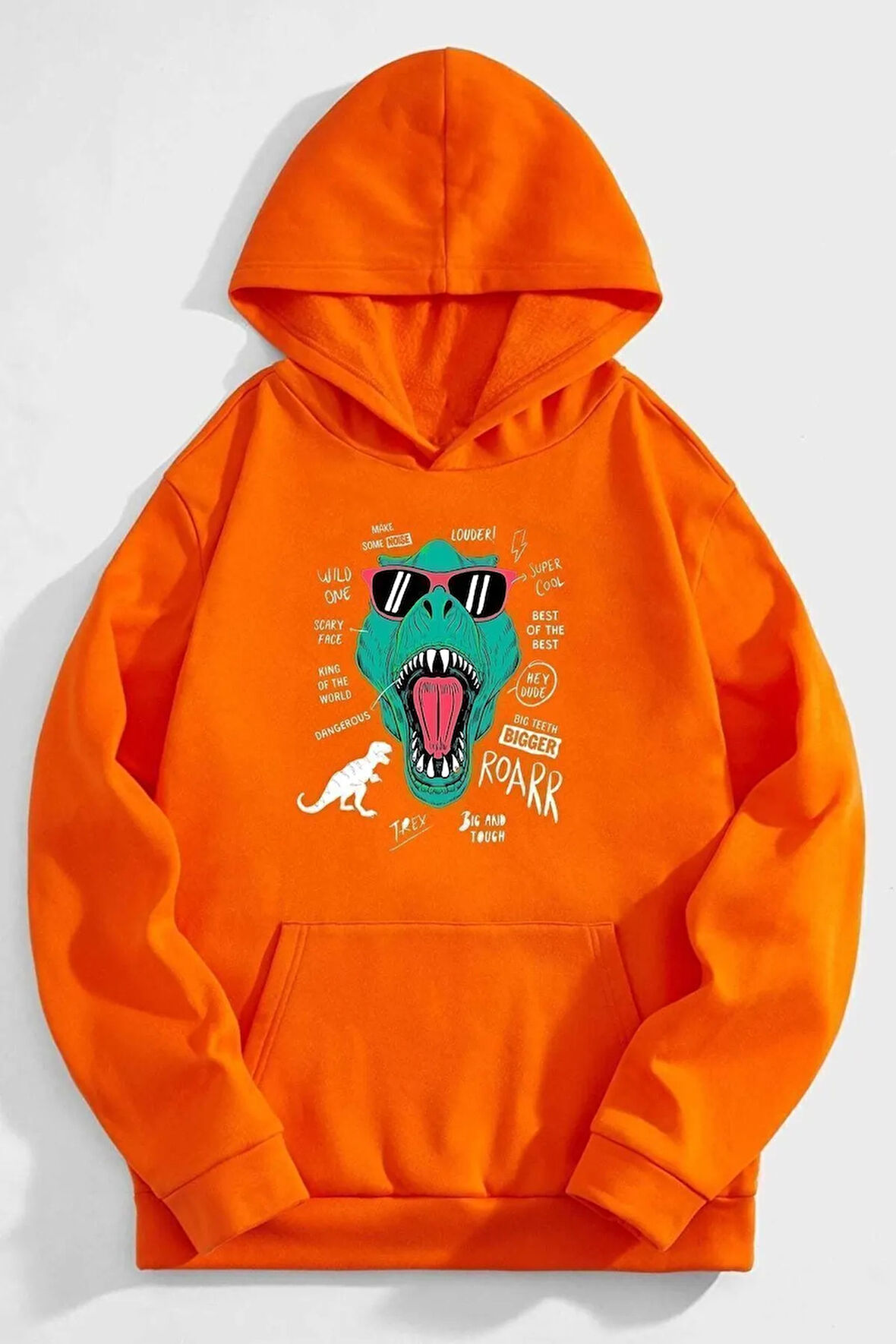 Unisex T - Rex Baskılı Sweatshirt