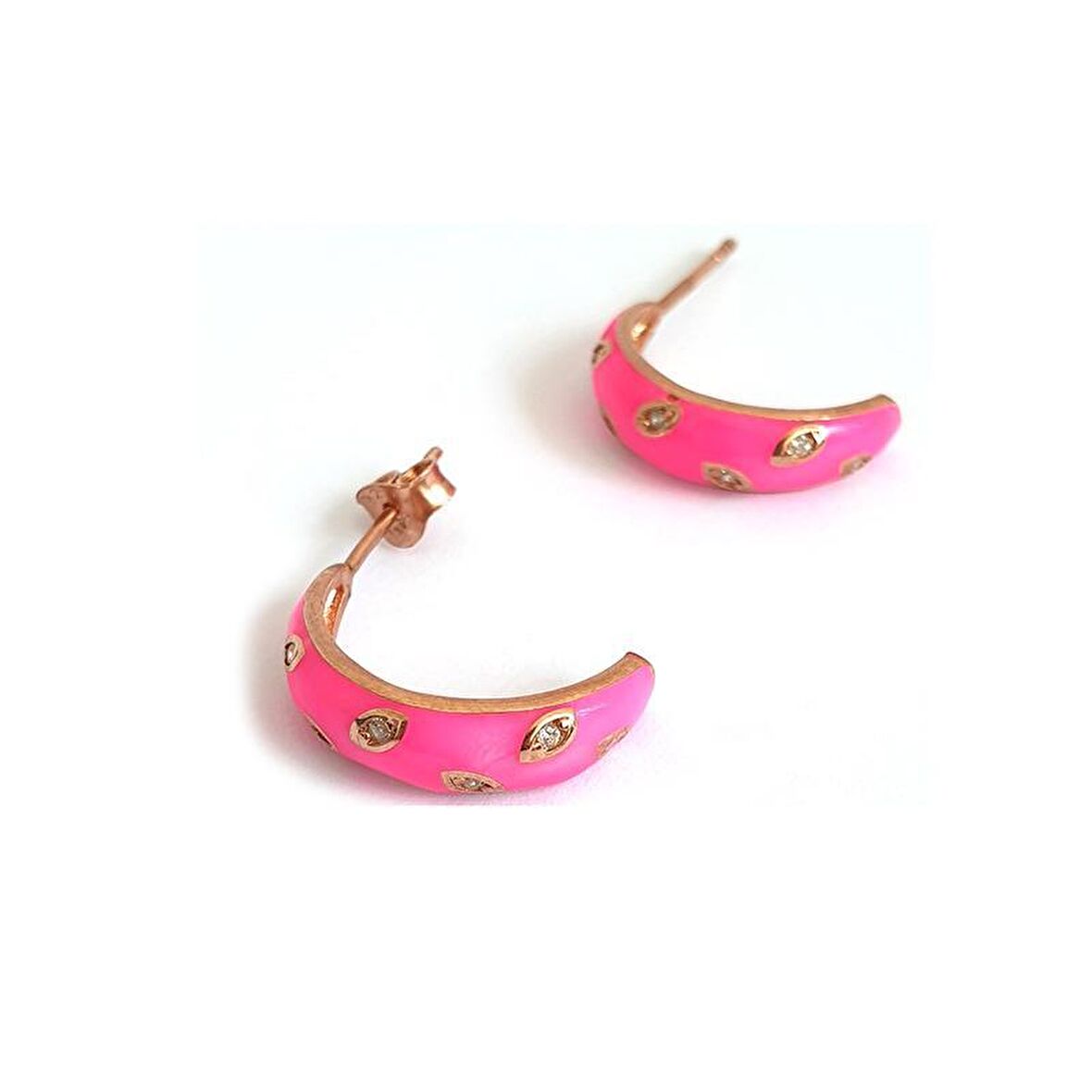 Gümüş Renkli Neon Küpe