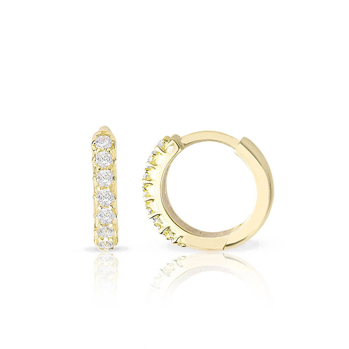 Yarım Tur Halka Altın Küpe