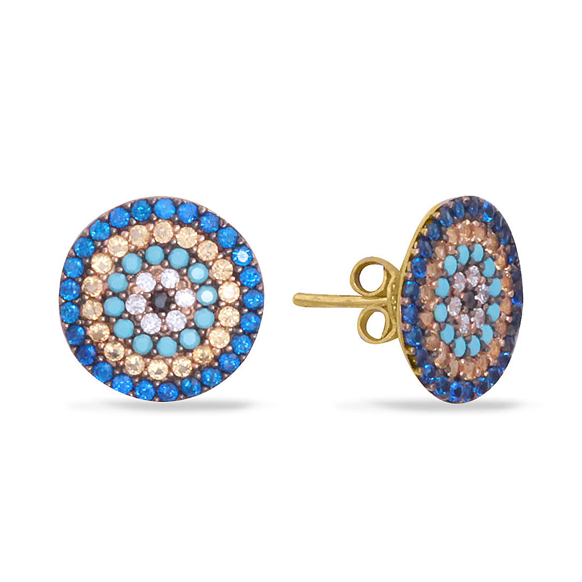 Nazar Boncuğu Altın Küpe (KP0101)