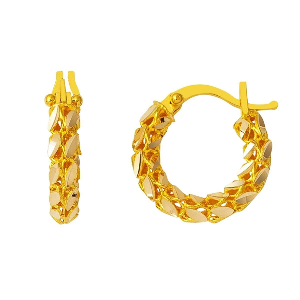 2 cm Çaplı Pullu Halka Küpe KP055