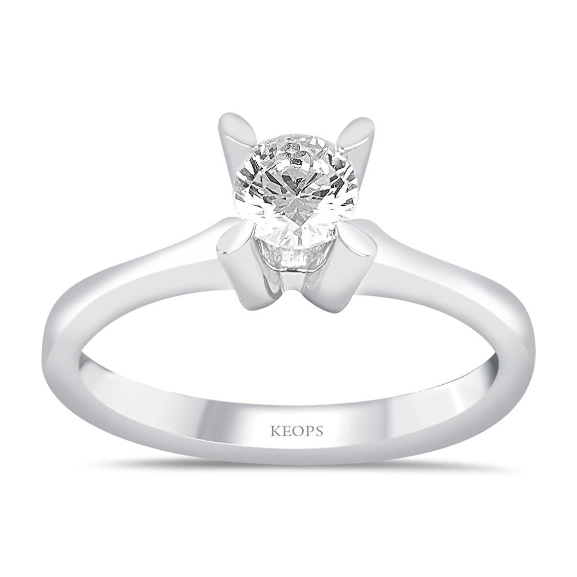 I Renk 0.30 Karat Pırlanta Tektaş Yüzük - HRD Sertifikalı