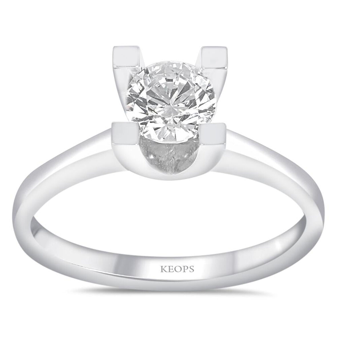 D Renk SI1 0.50 Karat Pırlanta Tektaş Yüzük - GİA Sertifikalı