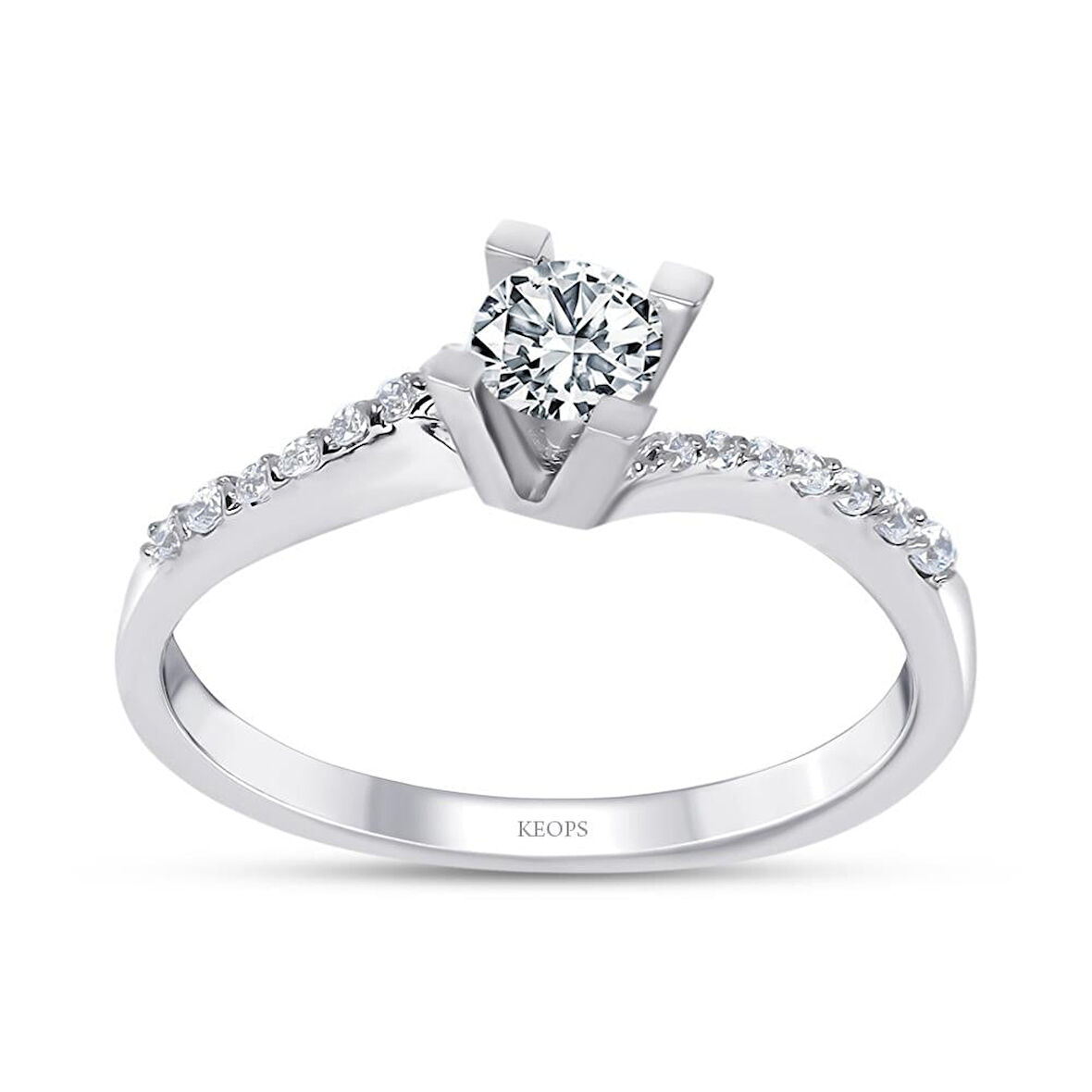 F Renk Toplam 0.34 Karat Pırlanta Tektaş Yüzük