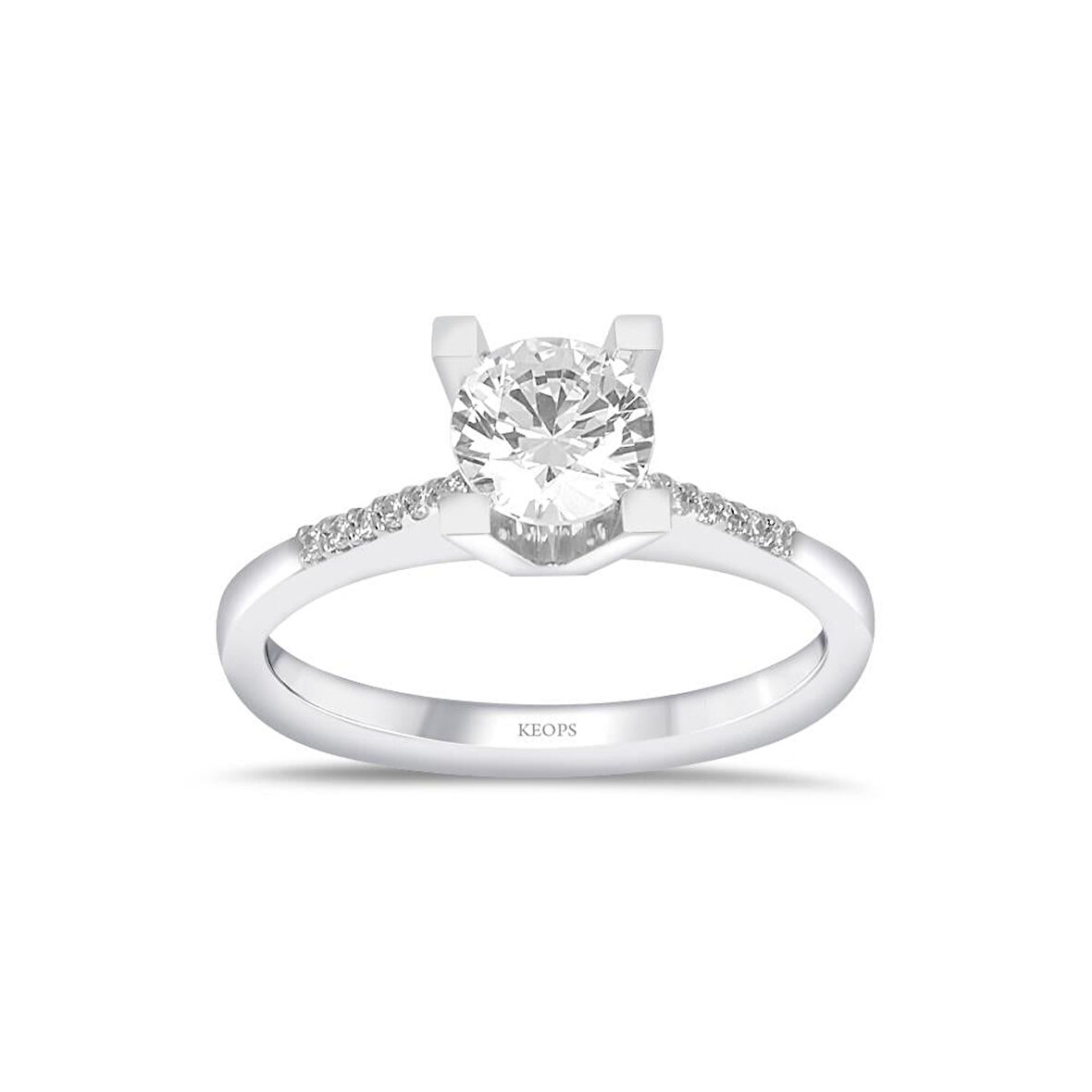 Toplam 0,74  Karat Pırlanta Tektaş Yüzük