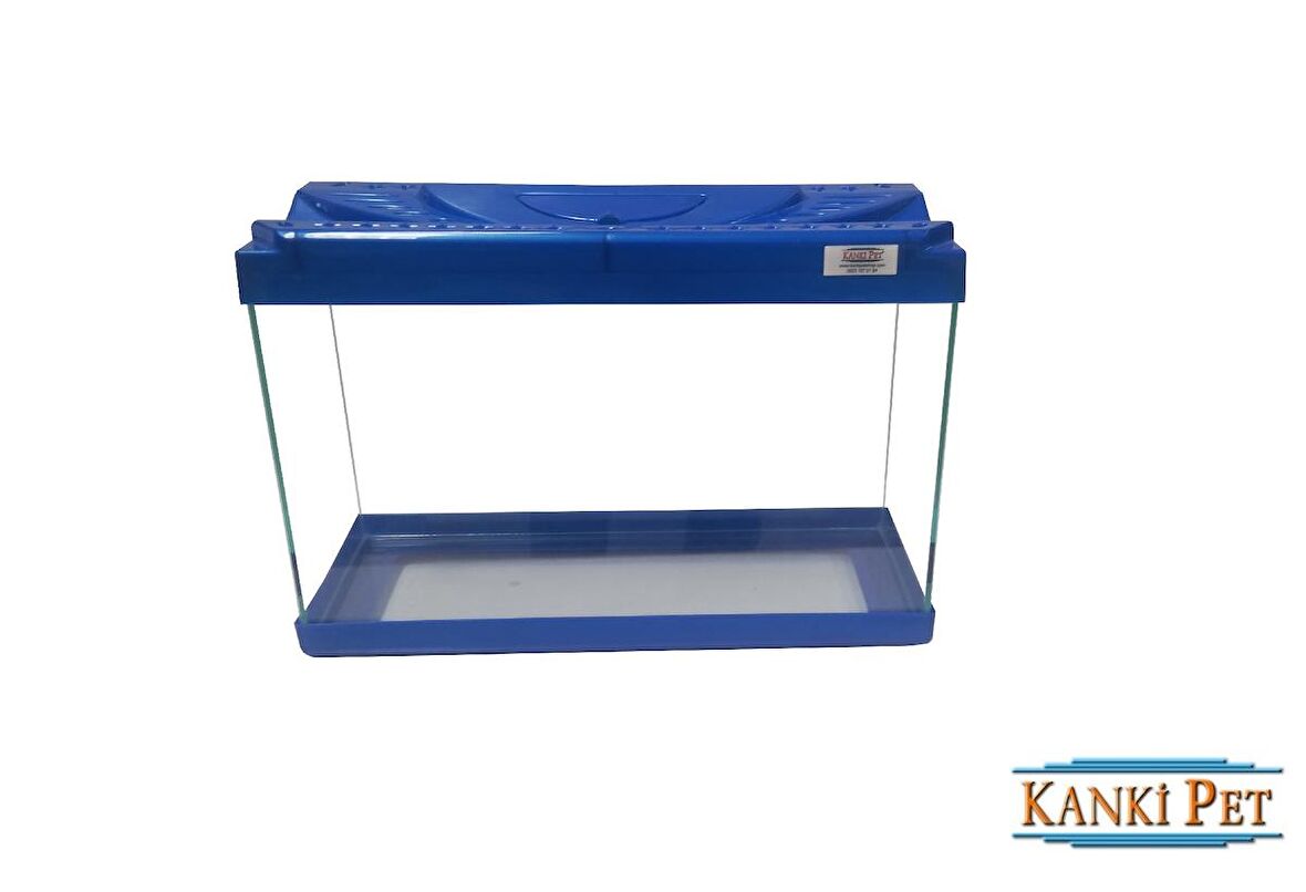 Kanki Pet KP3518 Renkli Kapak Akvaryum Mavi 35 CM
