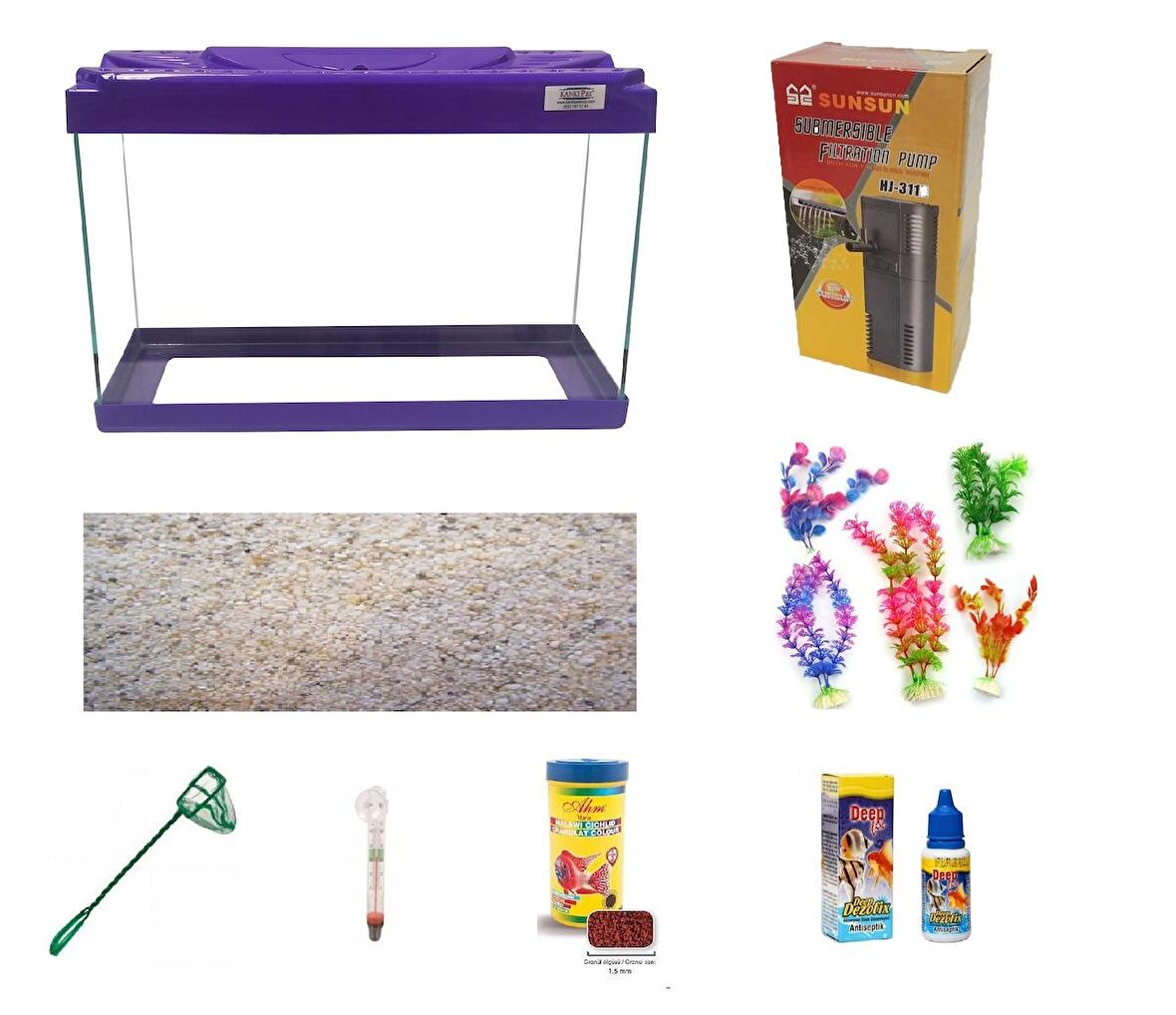 Kanki Pet KP5018 Ekonomik Hazır Set Mor 50 CM
