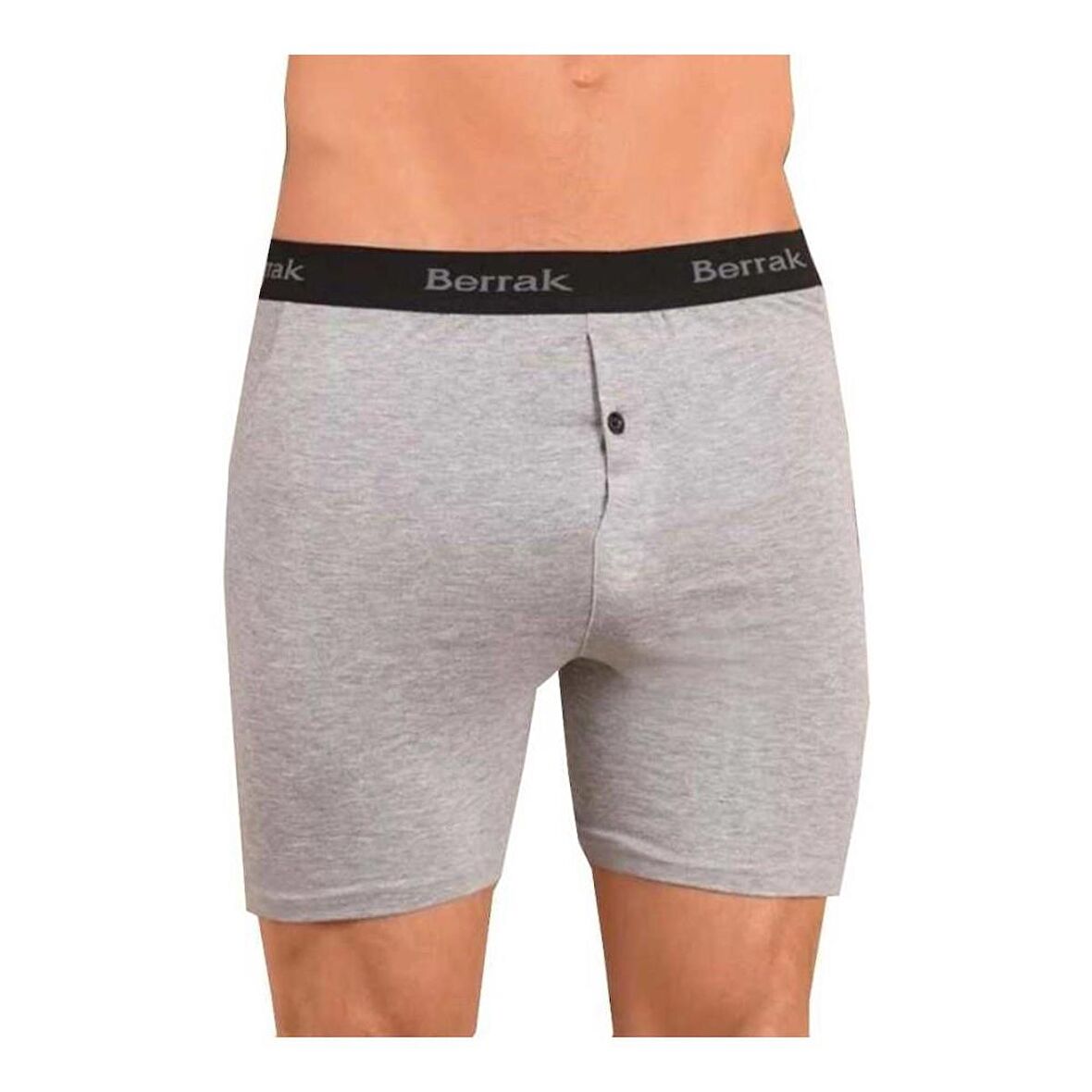 BERRAK 1059 Likralı Düğmeli Erkek Boxer 3'Lü 