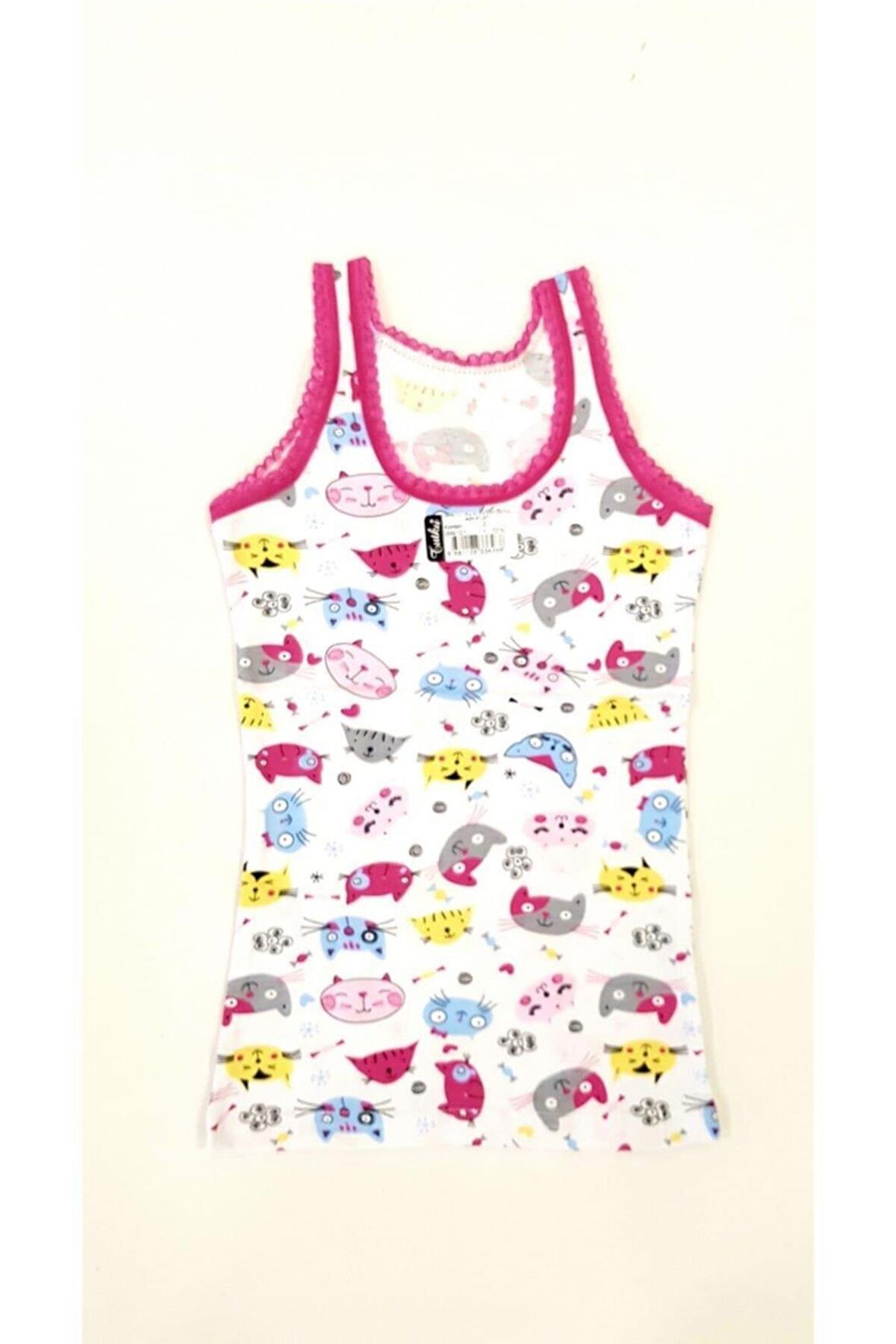 Tutku 0848 Kız Çocuk Elastan Empirme Geniş Askı Atlet 12 Adet