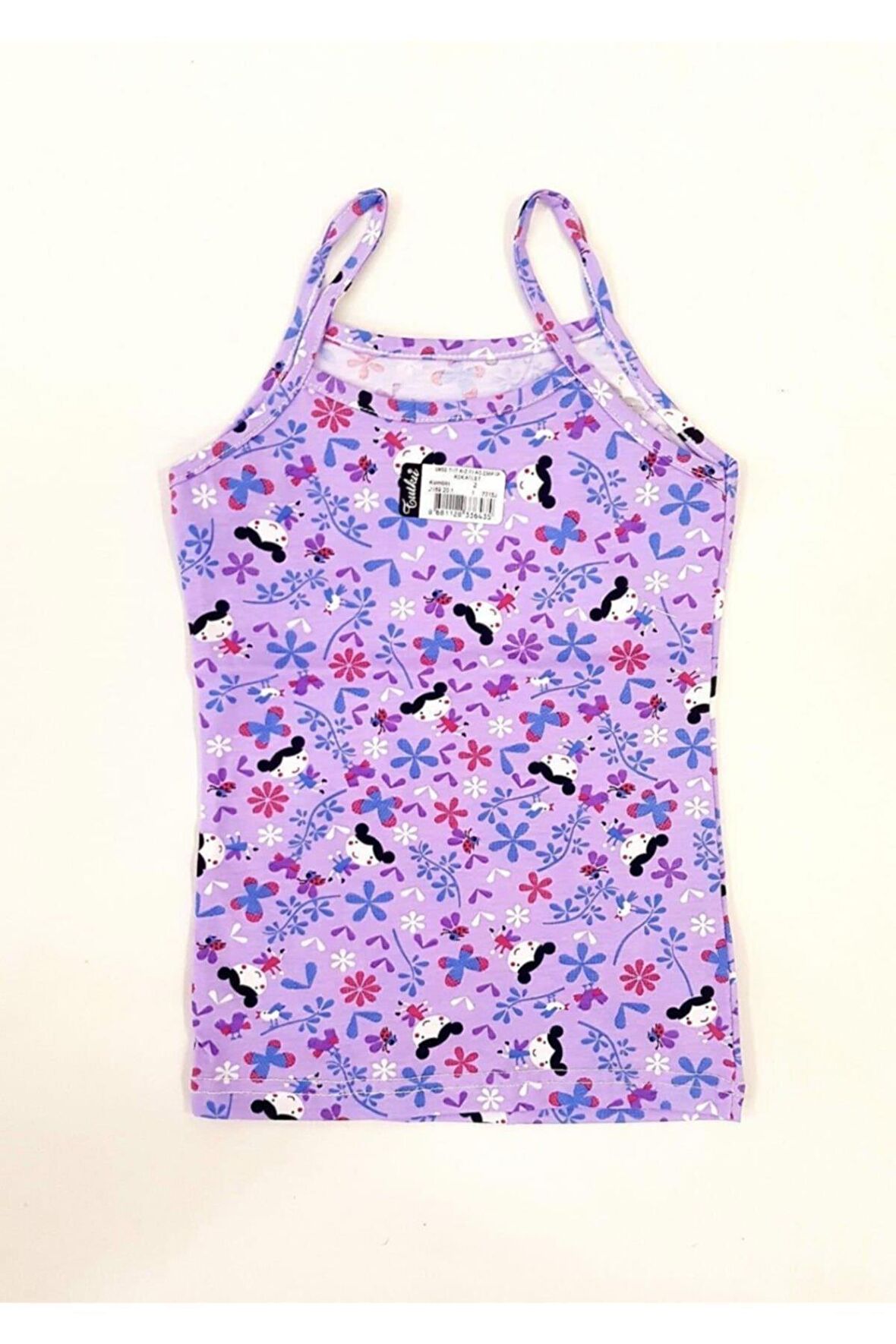 Tutku Kız Çocuk Elastan Empirme İp Askı Atlet 6 Adet