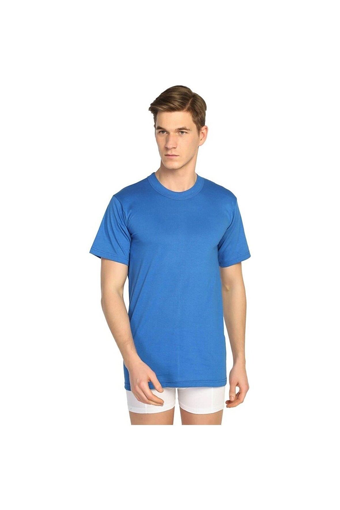 Sedef Yıldızı Erkek Penye Sıfır Yaka Renkli Fanila Atlet 1008 - 6 Adet