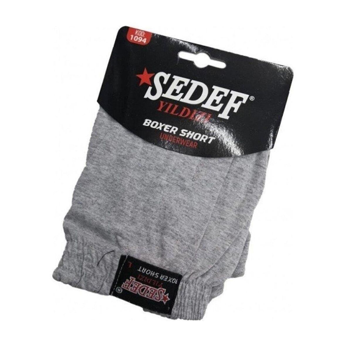 Sedef Yıldızı Erkek Düğmeli Penye Boxer 1094 - 6 Adet