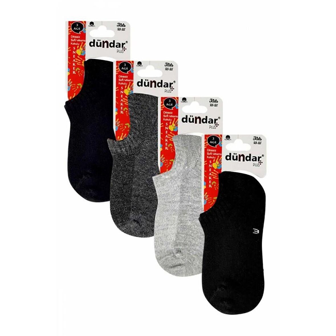 Dündar Erkek Çocuk Renkli Sneaker Çorap - 6 Adet