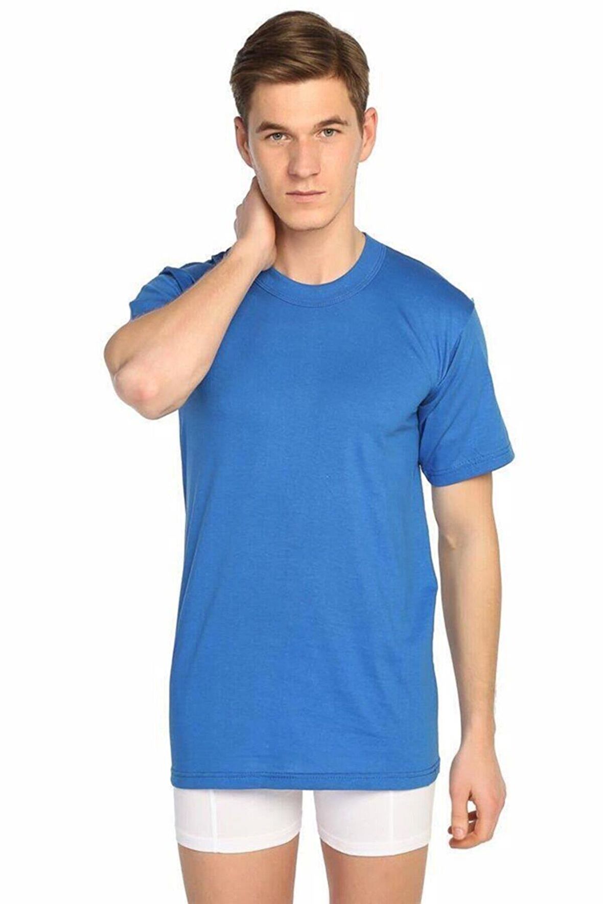 Seher Yıldızı Erkek Penye Renkli Sıfır Yaka Fanila Atlet 003 - 12 Adet