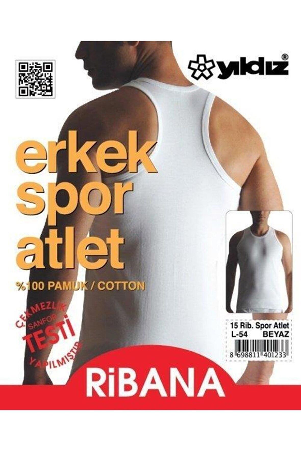 Yıldız Erkek Ribana Spor Atlet - 6 Adet