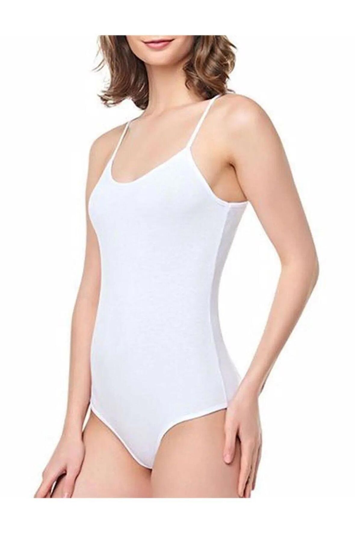 Seher Yıldızı Kadın Elastan İp Askılı Kancalı Bady 066 - 3 Adet