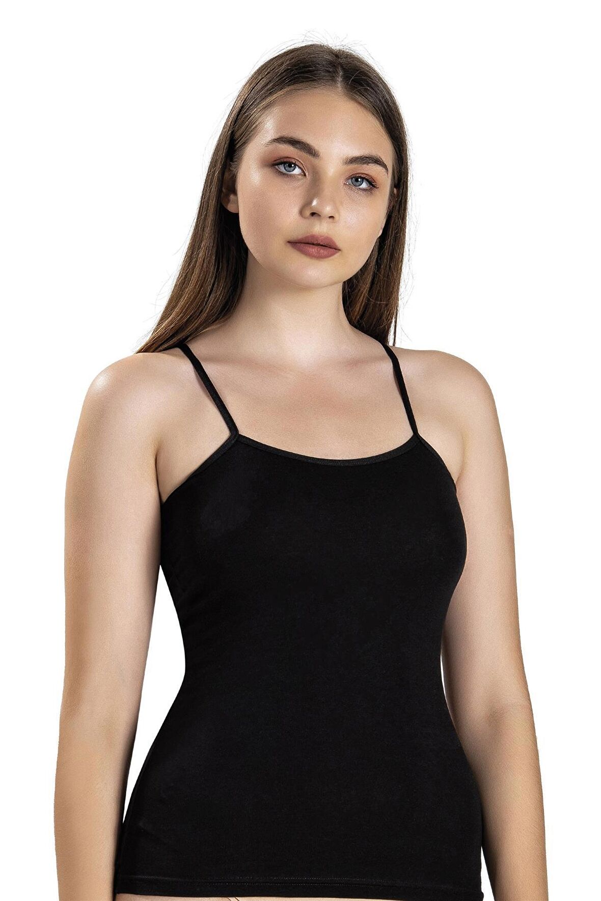 Jiber Kadın İp Askılı Likralı Atlet 503 - 12 Adet