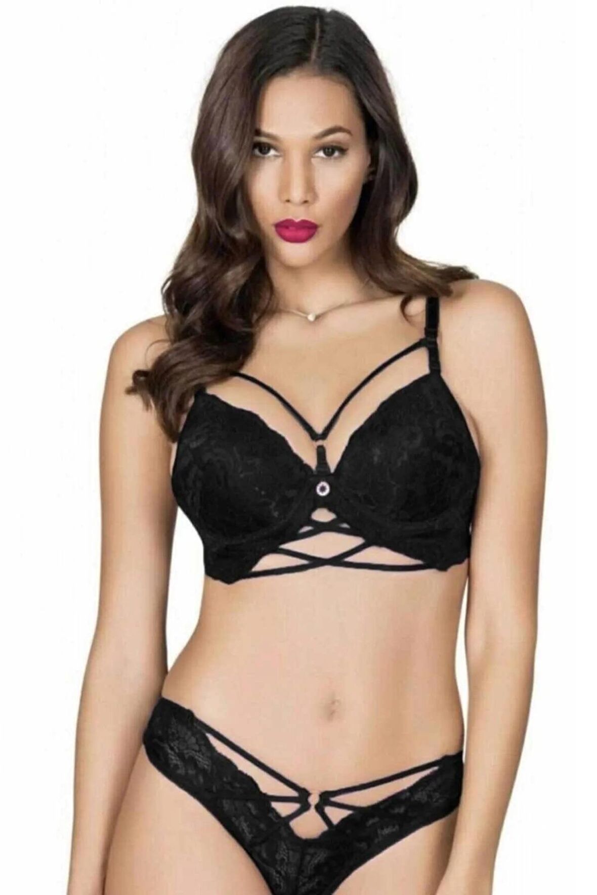 Le Jardin Kadın Silikonlu Biye Şeritli Dantelli Destekli Sütyen Takımı 5025 - 1 Adet