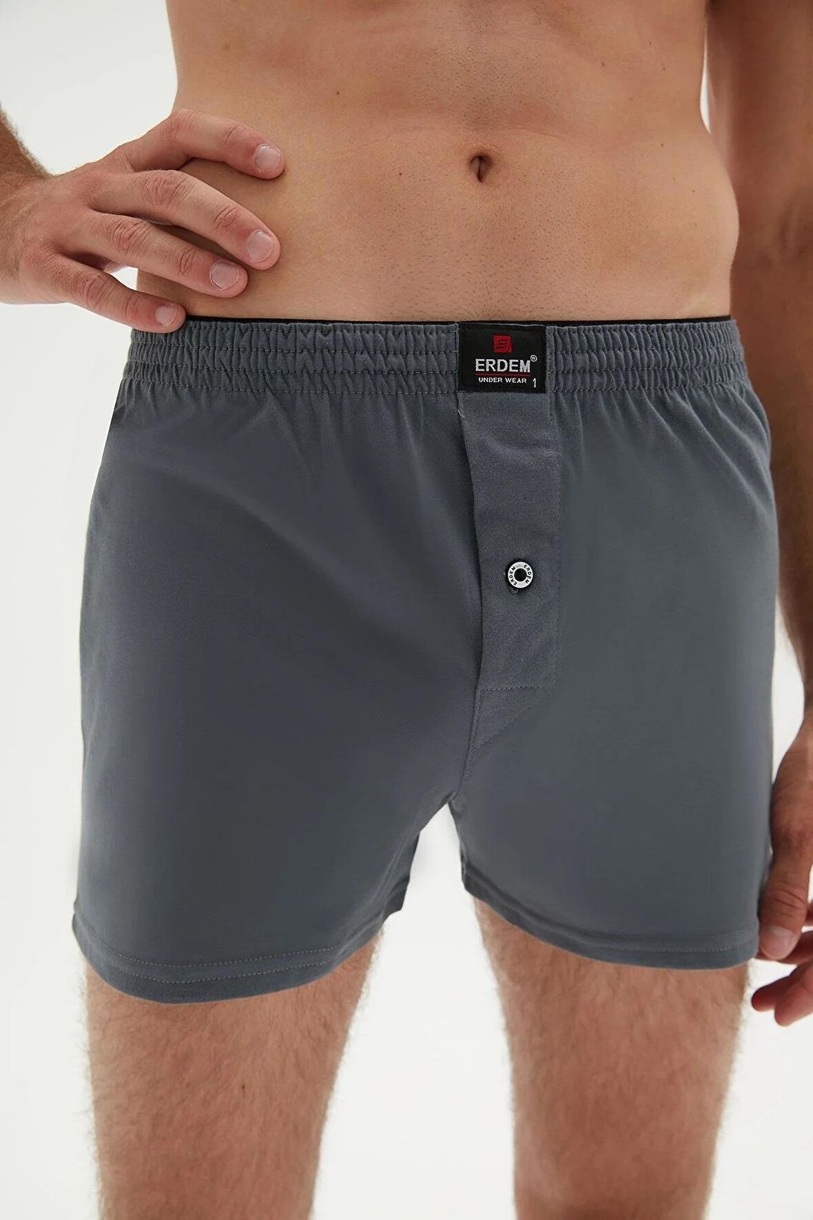 Erdem Erkek Penye Düz Renk Boxer 1400 - 6 Adet